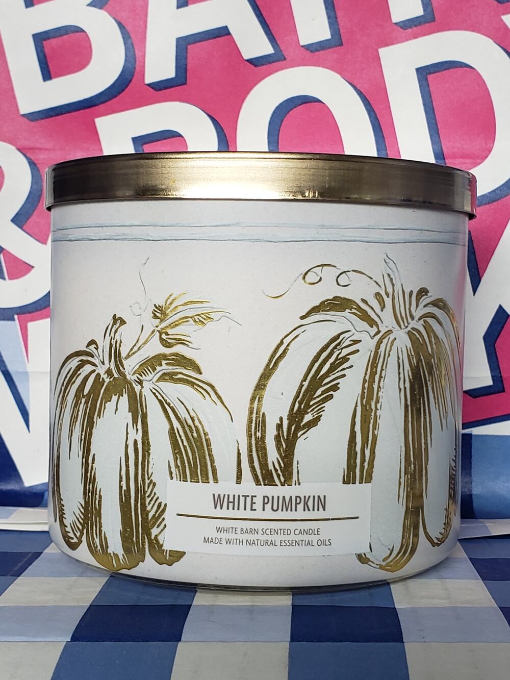 BBW White Pumpkin Large 3 Wick Candle Home Fragrance Decor